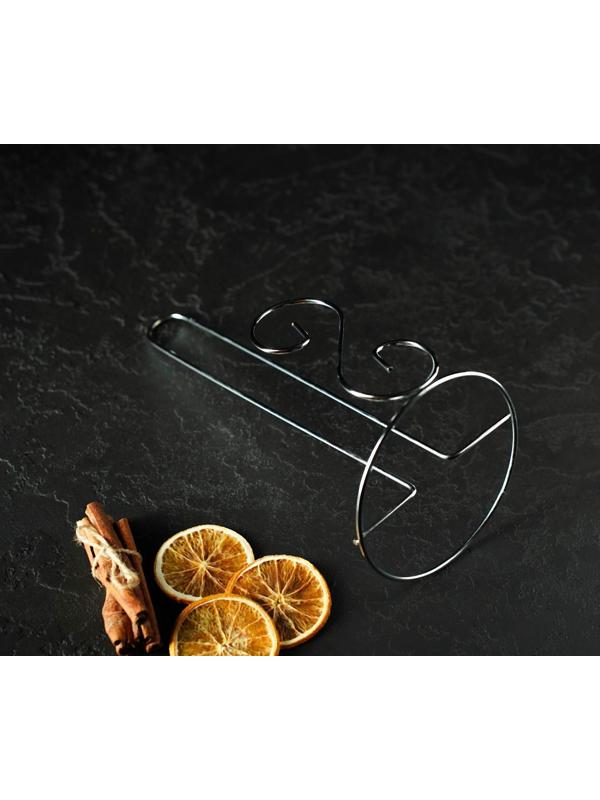 Подставка под бумажные полотенца Доляна ,13,5×13,5×28 см, цвет хром