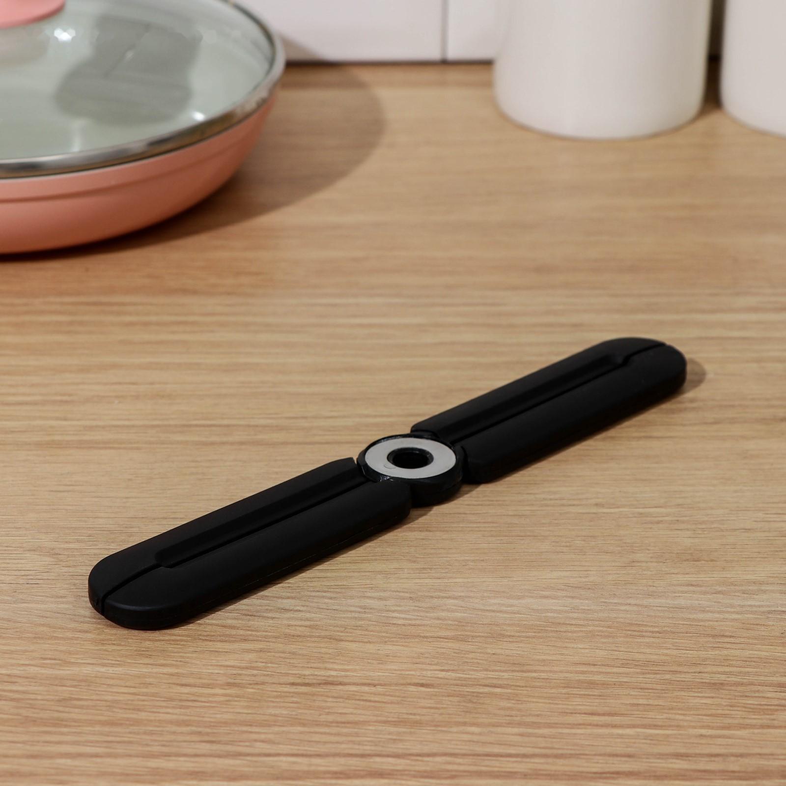 Подставка для горячего складная, цвет чёрный