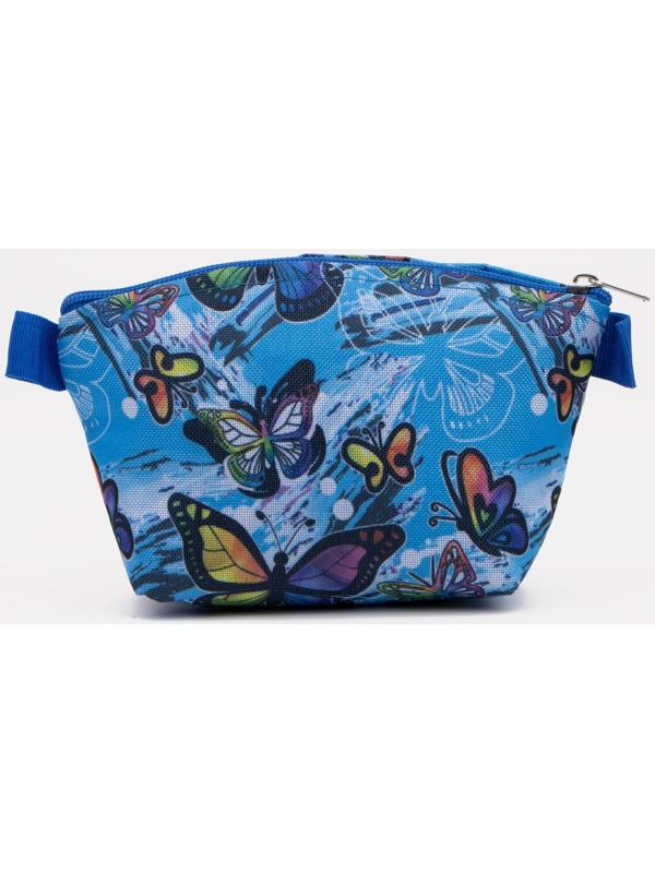 Косметичка на молнии, цвет голубой