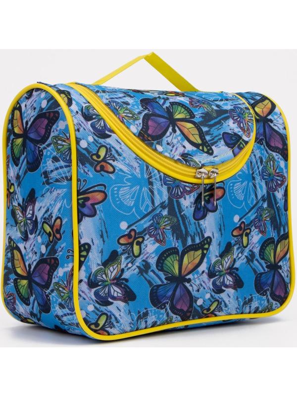 Косметичка на молнии, цвет голубой