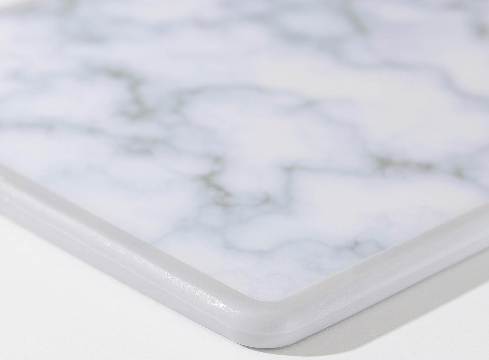 Доска разделочная пластиковая Доляна «Мрамор», 30×20 см, прямоугольная