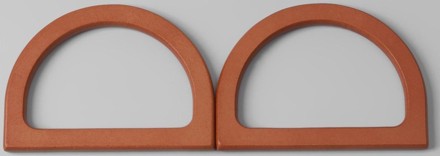 Ручки для сумки деревянные, 11,7 × 8,2 см, 2 шт, цвет коричневый