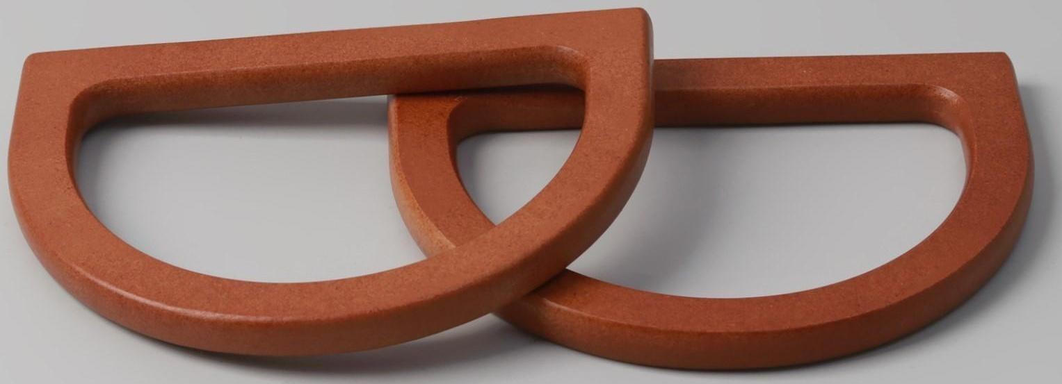 Ручки для сумки деревянные, 11,7 × 8,2 см, 2 шт, цвет коричневый