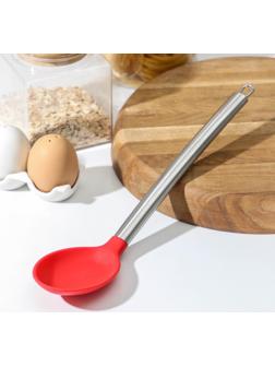 Ложка гарнирная Доляна «Редмонд», 33 см, цвет красный