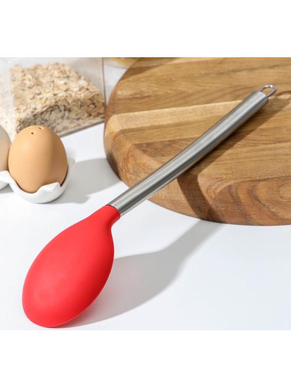 Ложка гарнирная Доляна «Редмонд», 33 см, цвет красный