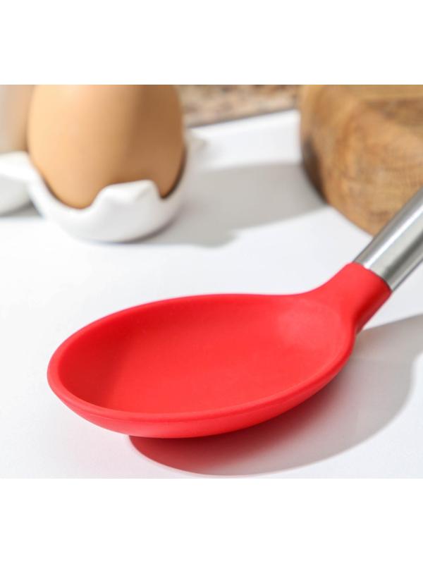 Ложка гарнирная Доляна «Редмонд», 33 см, цвет красный