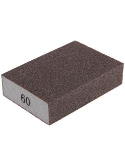 Губка абразивная шлифовальная ТУНДРА, твердая, 100 х 70 х 25 мм, P60