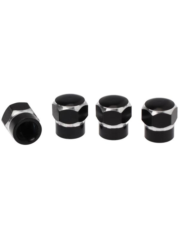 Колпачок на вентиль TORSO, черный, набор 4 шт
