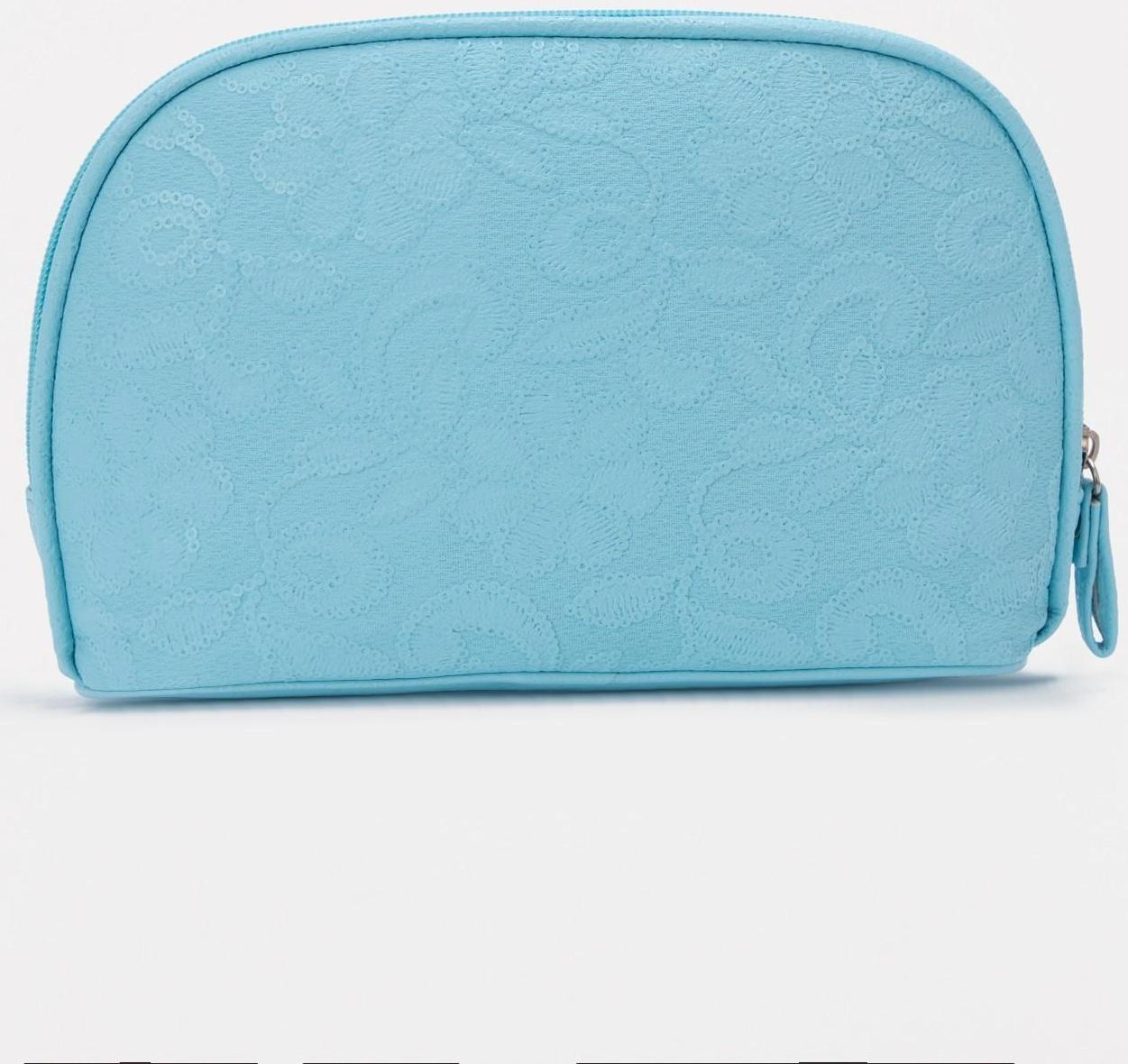 Косметичка на молнии, цвет голубой