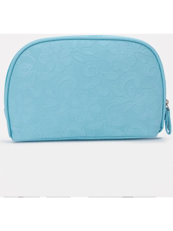 Косметичка на молнии, цвет голубой