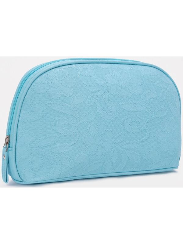 Косметичка на молнии, цвет голубой