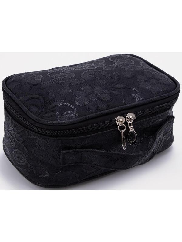 Косметичка на молнии, цвет чёрный