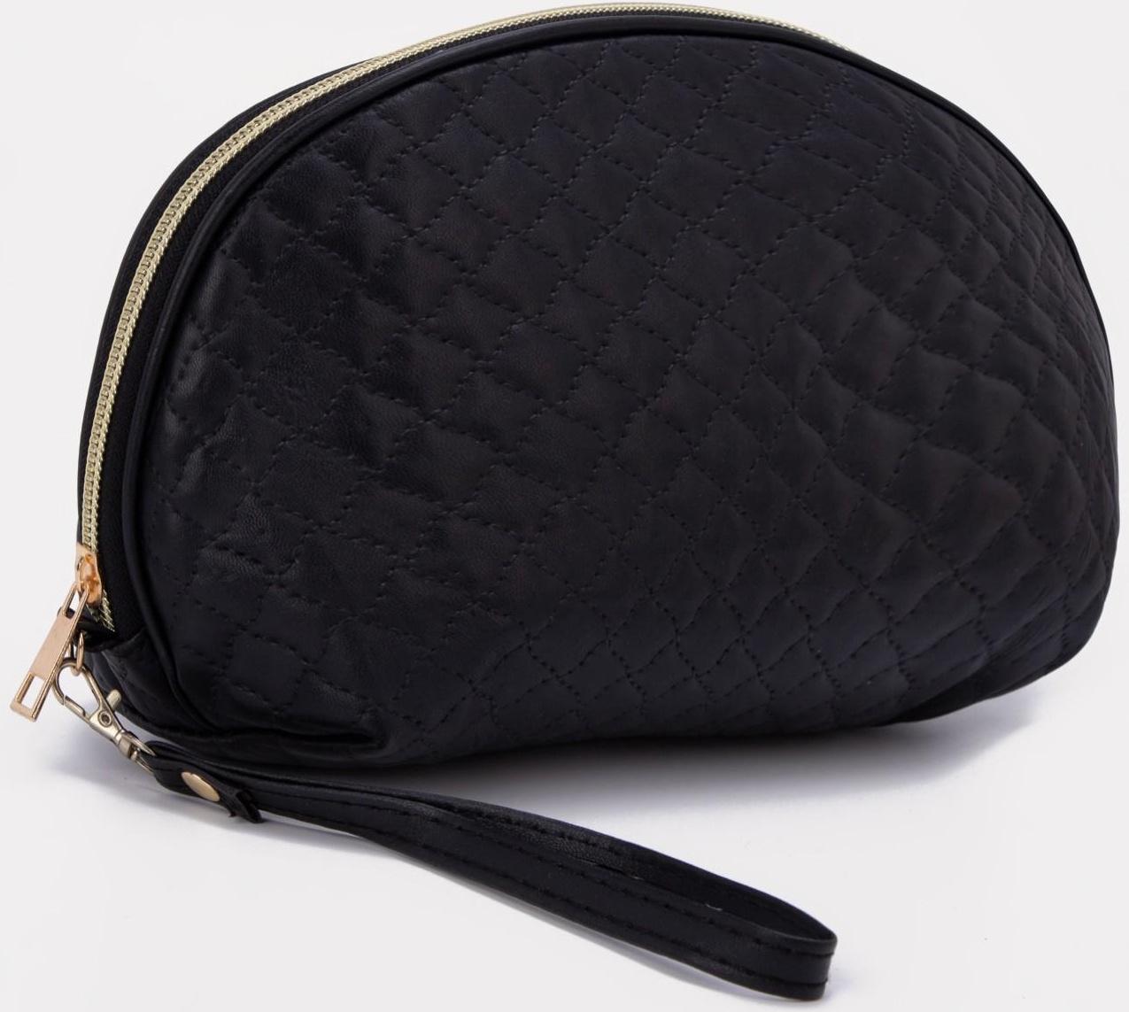 Косметичка на молнии, цвет чёрный