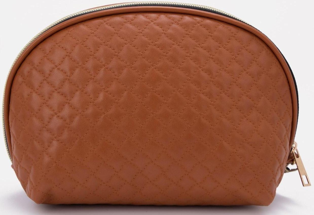 Косметичка на молнии, цвет коричневый