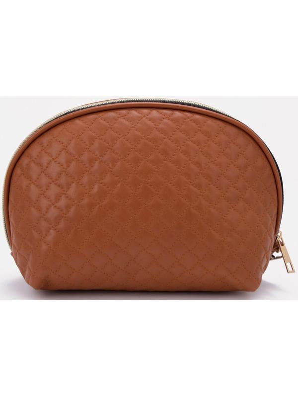 Косметичка на молнии, цвет коричневый