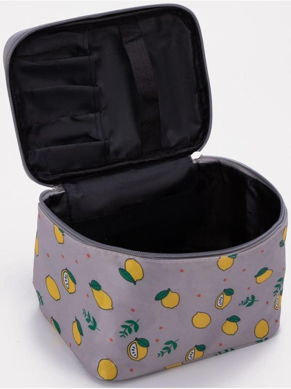 Косметичка на молнии, цвет серый