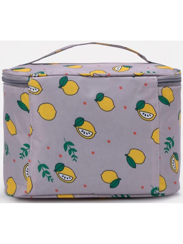 Косметичка на молнии, цвет серый