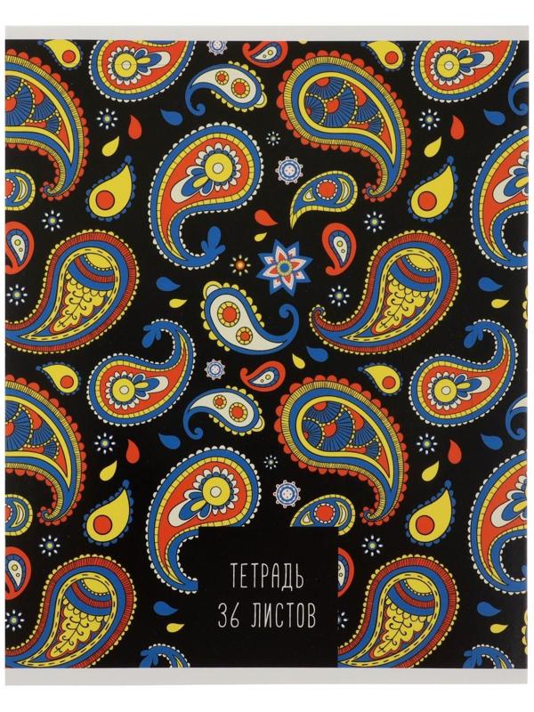 Комплект тетрадей из 5 шт, 36 листов, клетка, Узоры, обложка мелованный картон, блок офсет