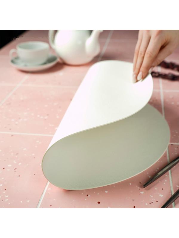 Салфетка сервировочная на стол «Тэм», d=35 см, цвет белый