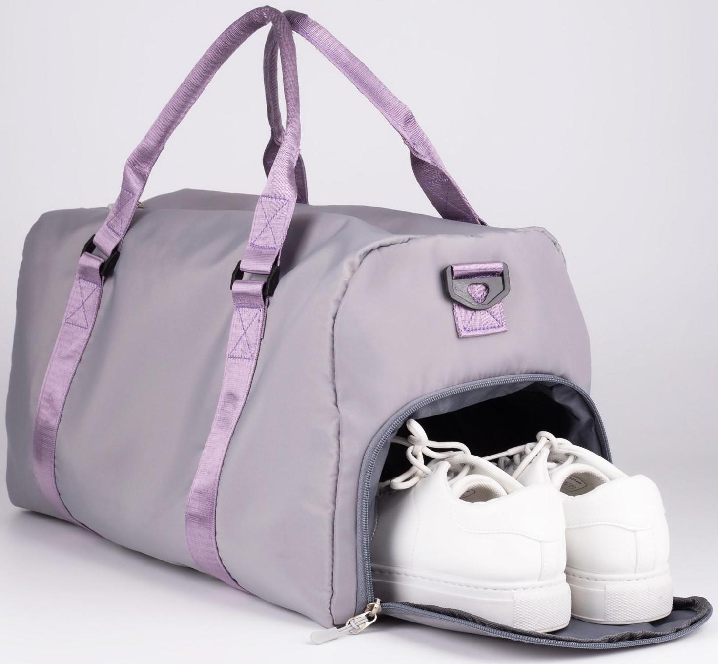 Сумка спортивная Choose your way на молнии с подкладкой, отдел для обуви, цвет серый