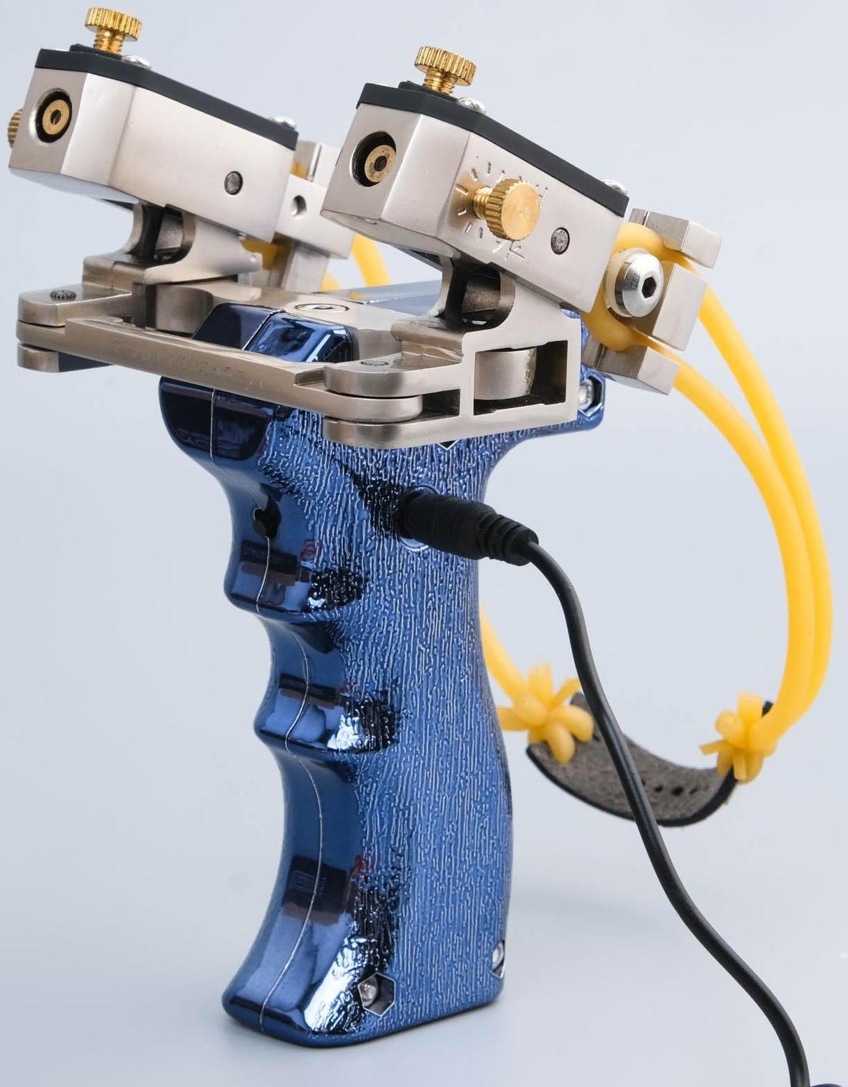 Рогатка металлическая, 3 жгута,  лазерным целеуказателем+ заряд.устр-о