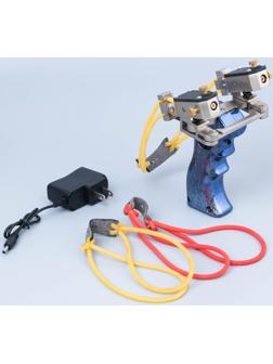 Рогатка металлическая, 3 жгута,  лазерным целеуказателем+ заряд.устр-о