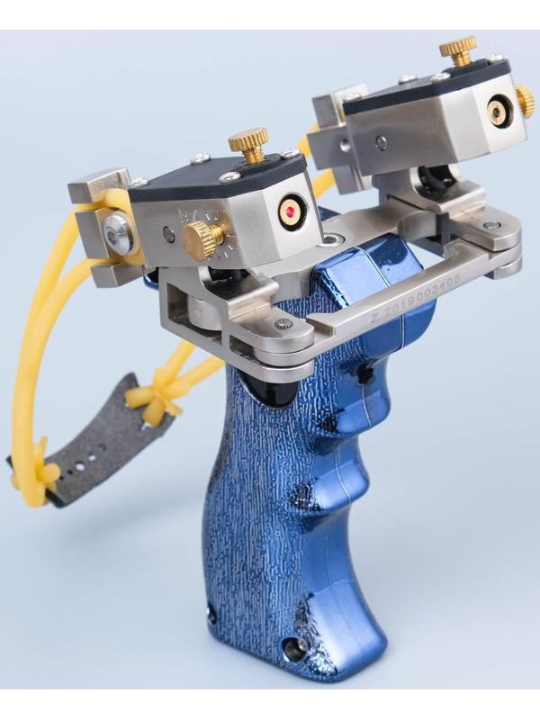 Рогатка металлическая, 3 жгута,  лазерным целеуказателем+ заряд.устр-о