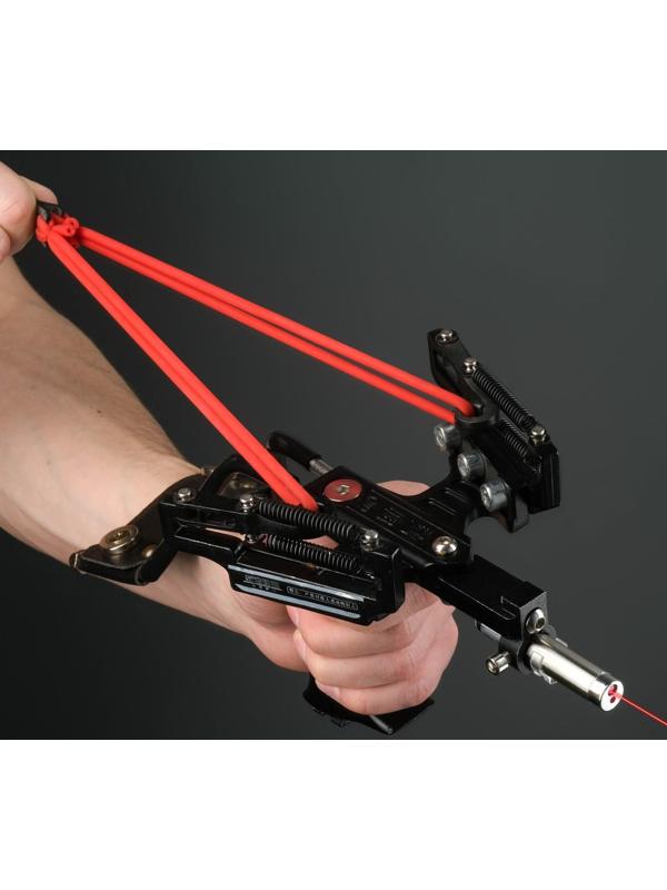 Рогатка металлическая, с лазерным целеуказателем