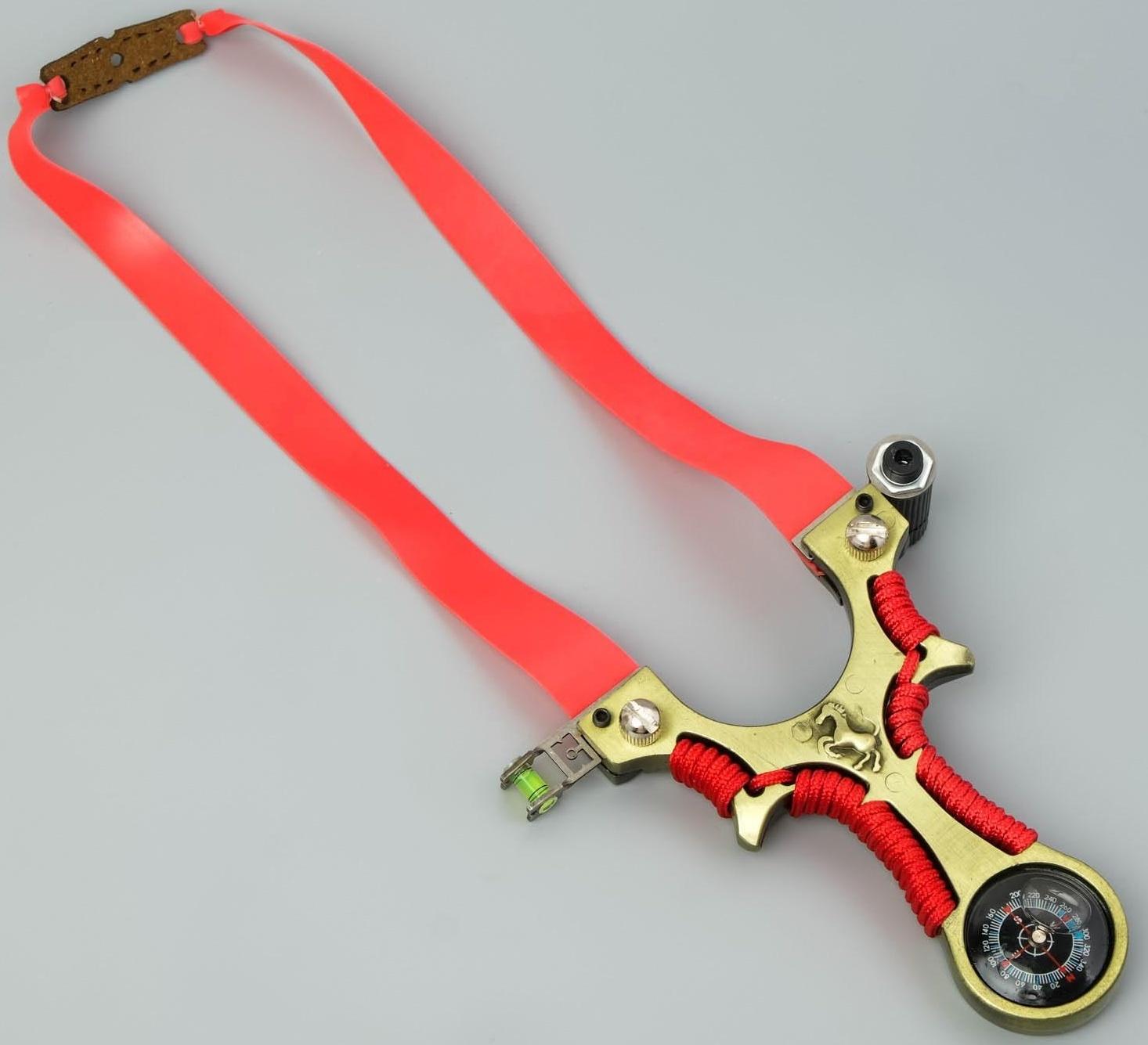 Рогатка металлическая с лазерным целеуказателем, компасом