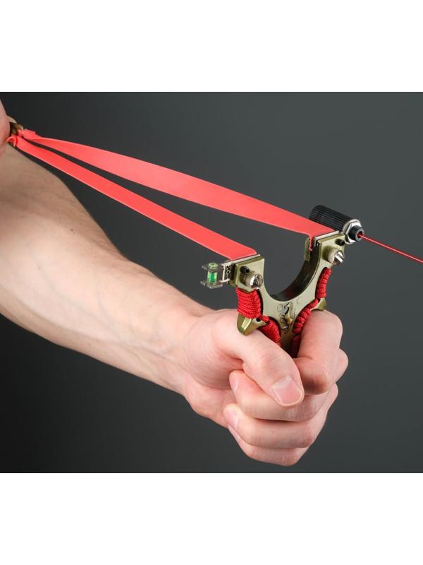 Рогатка металлическая с лазерным целеуказателем, компасом