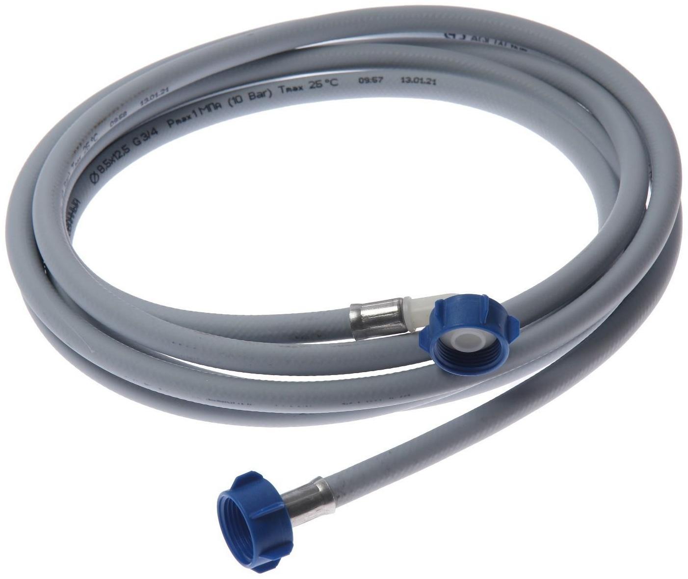 Заливной шланг для стиральной машины AQUALINE 1566, индивидуальная упаковка, 4 м