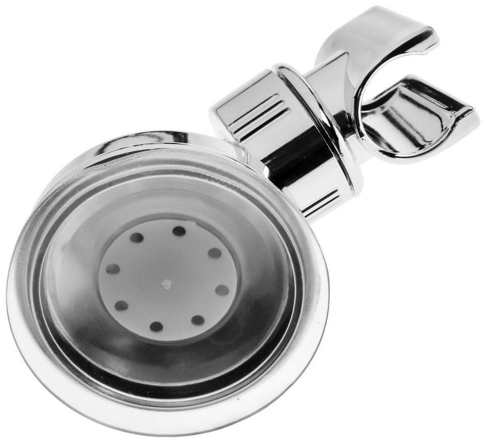 Держатель для душевой лейки ZEIN Z73, на вакуумной присоске, пластик, хром/оранжевый