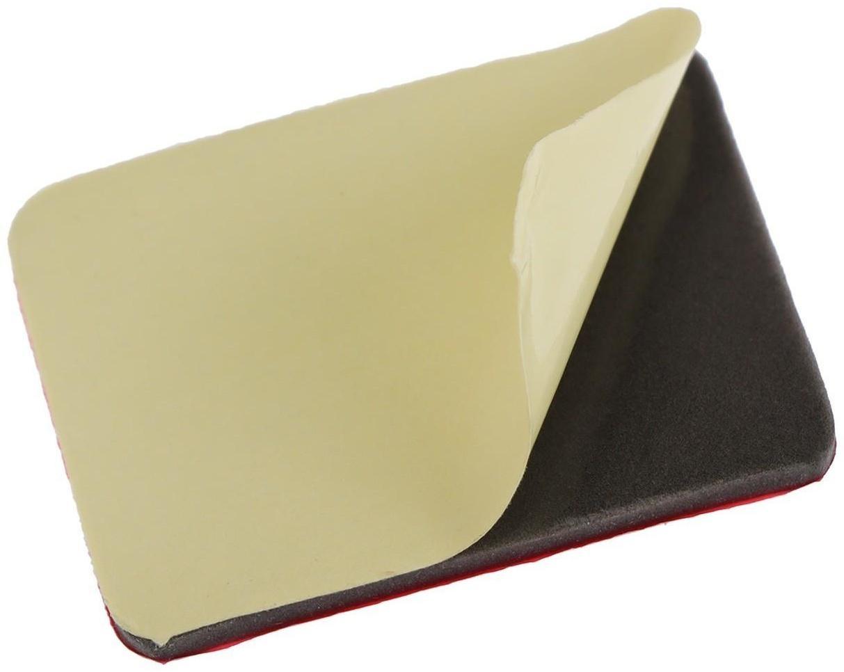 Клейкое крепление LuazON для экшн-камеры прямоугольное, изогнутое, 1 шт, черное