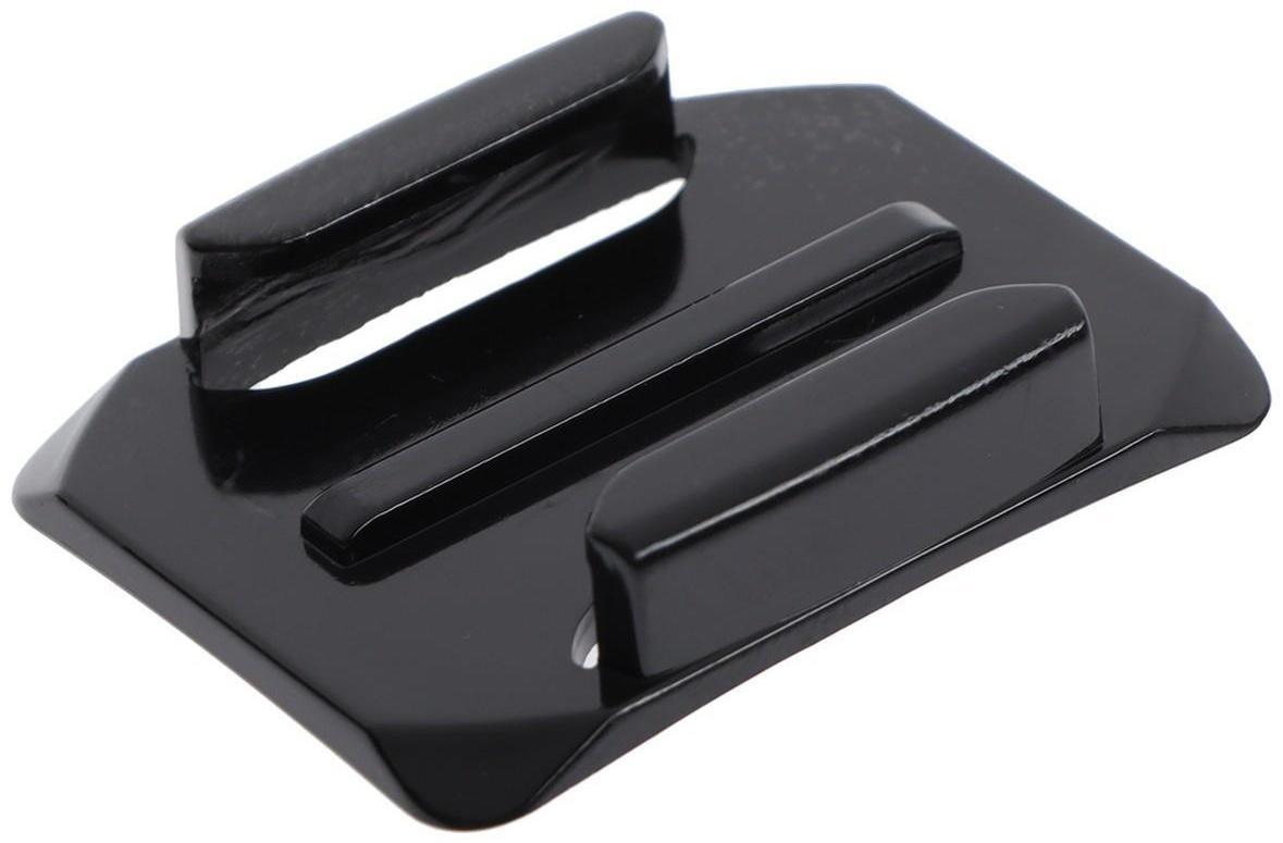 Клейкое крепление LuazON для экшн-камеры прямоугольное, изогнутое, 1 шт, черное