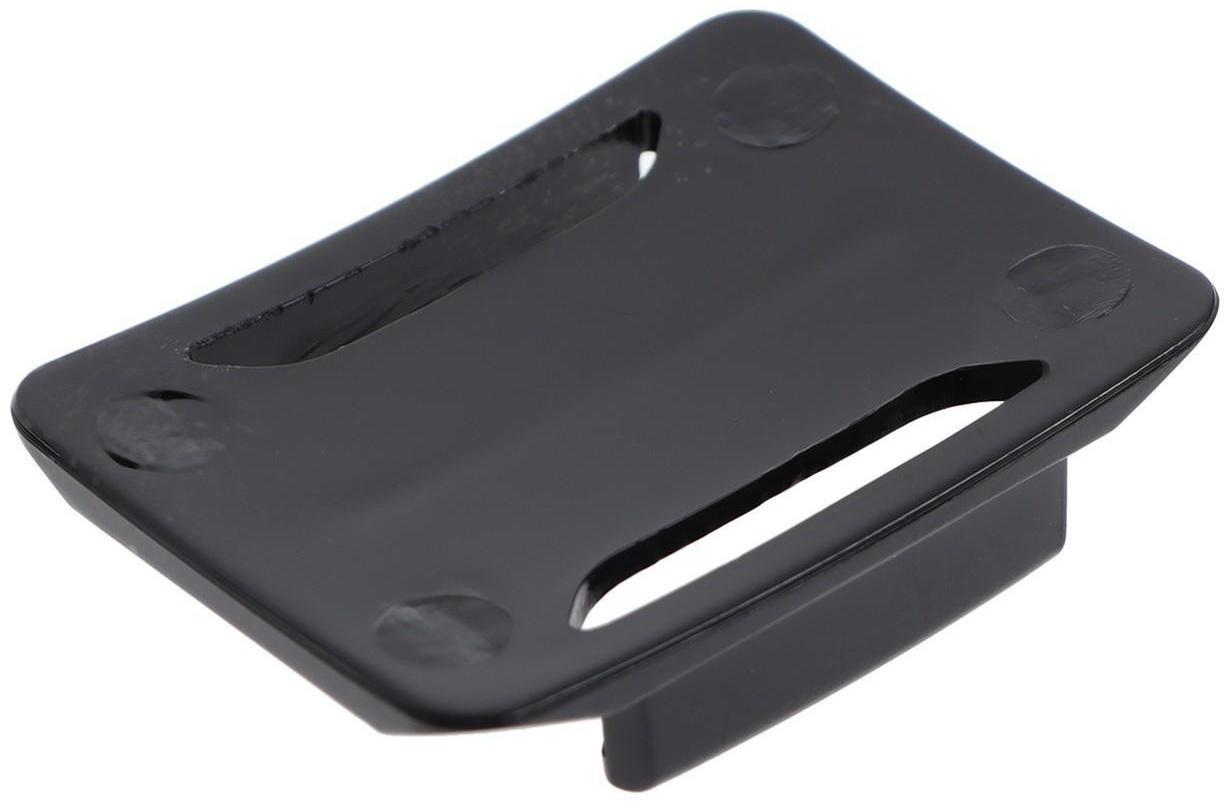 Клейкое крепление LuazON для экшн-камеры прямоугольное, изогнутое, 1 шт, черное