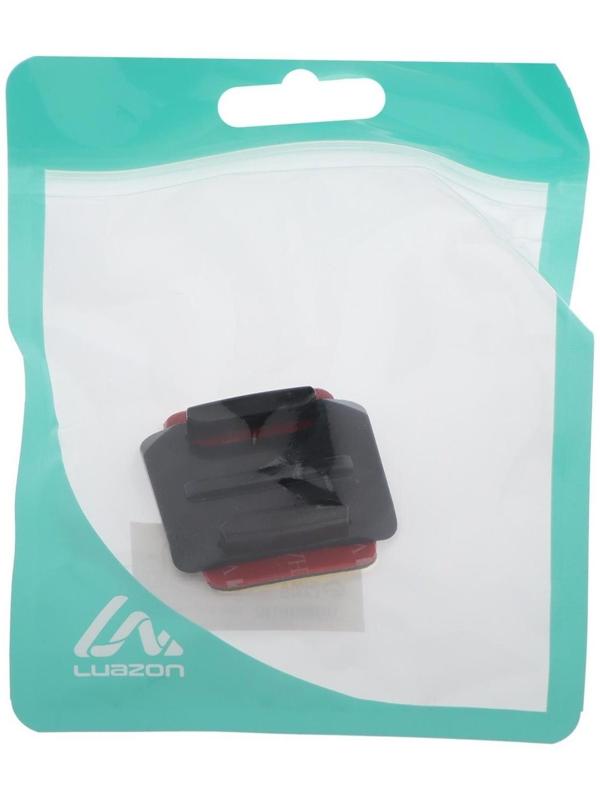 Клейкое крепление LuazON для экшн-камеры прямоугольное, изогнутое, 1 шт, черное