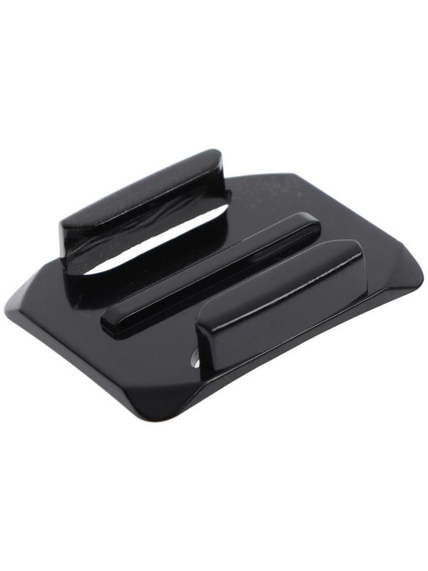 Клейкое крепление LuazON для экшн-камеры прямоугольное, изогнутое, 1 шт, черное