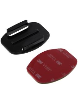 Клейкое крепление LuazON для экшн-камеры овальное, плоское, 1 шт, черное