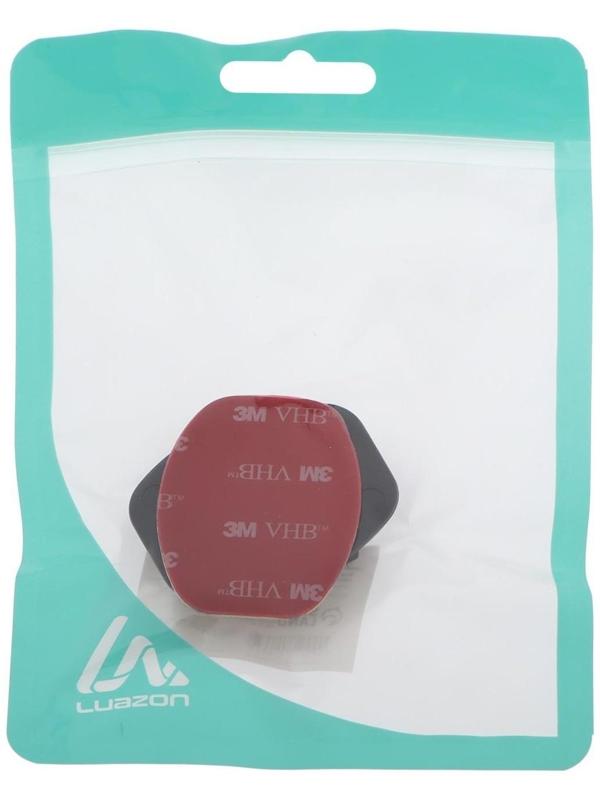 Клейкое крепление LuazON для экшн-камеры овальное, плоское, 1 шт, черное