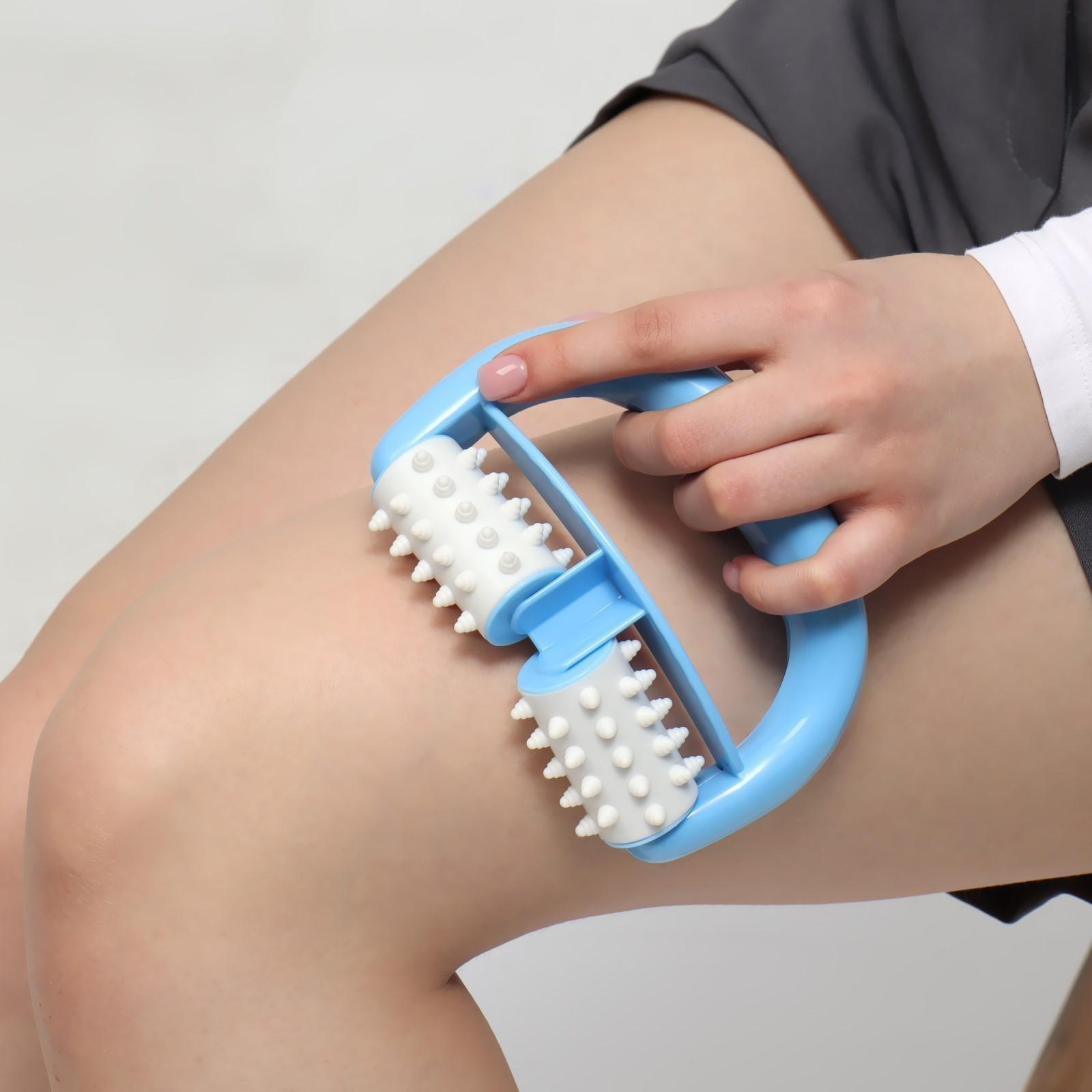Массажёр «Роллер», с шипами, универсальный, 14 × 10 × 5 см, цвет МИКС