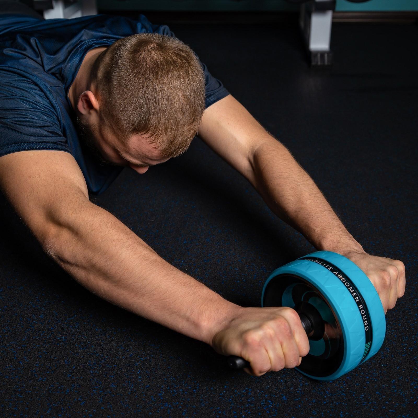 Ролик для пресса 38 х 17 х 17 см, цвет голубой