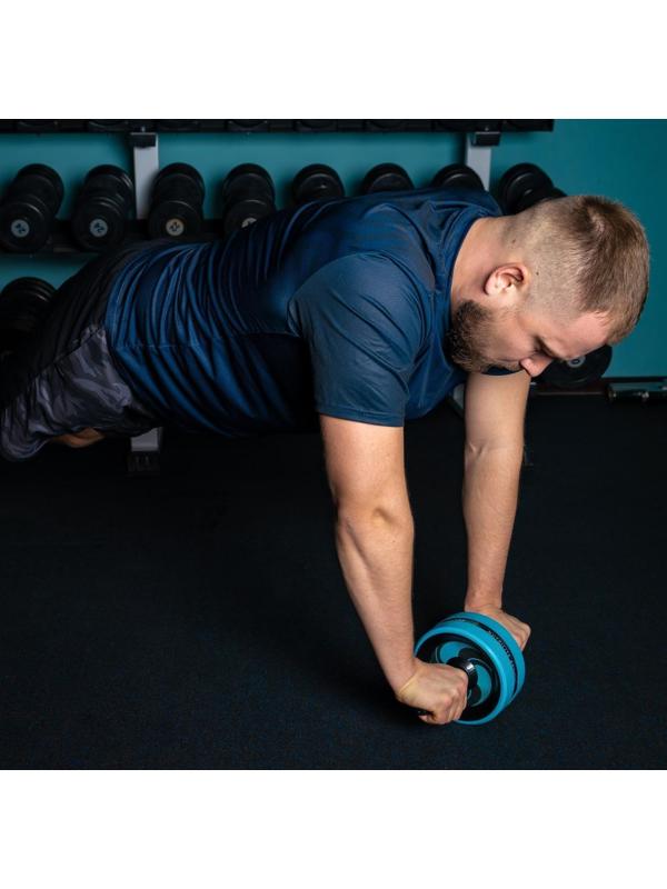 Ролик для пресса 38 х 17 х 17 см, цвет голубой