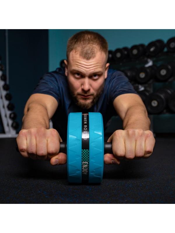 Ролик для пресса 38 х 17 х 17 см, цвет голубой