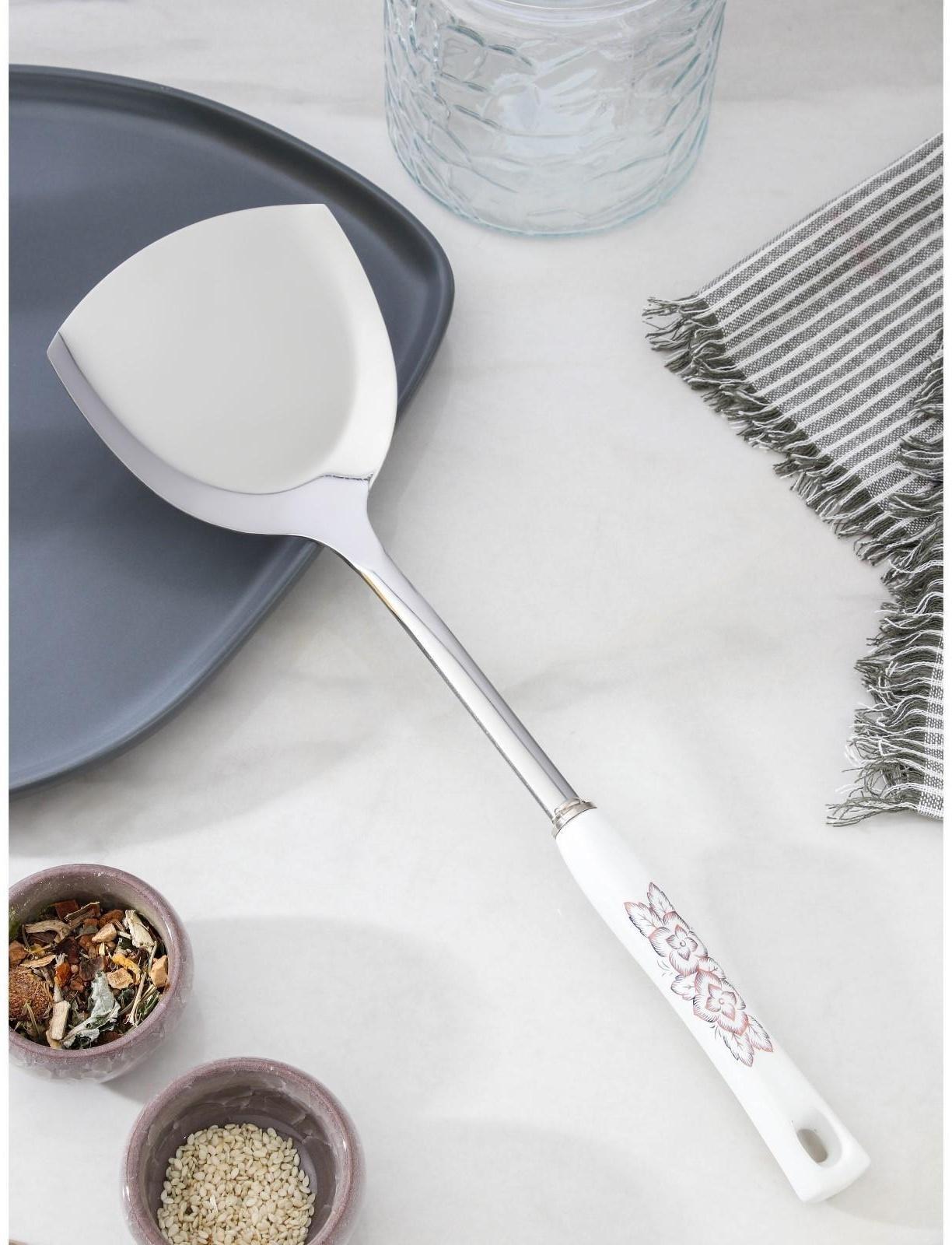 Лопатка из нержавеющей стали Доляна Luminous, h=35 см, цвет серебряный