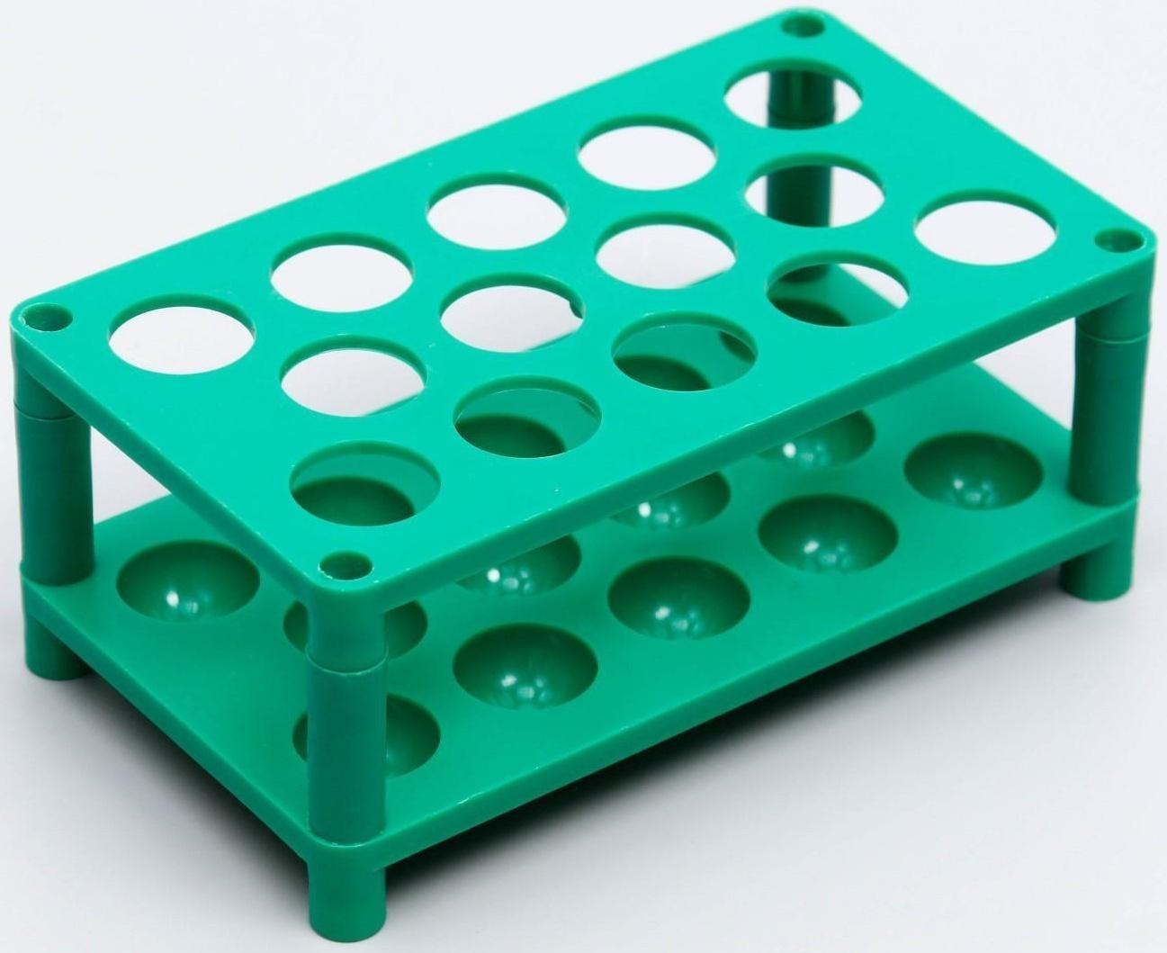 Штатив для пробирок (14 гнезд, h=52 мм) ПП