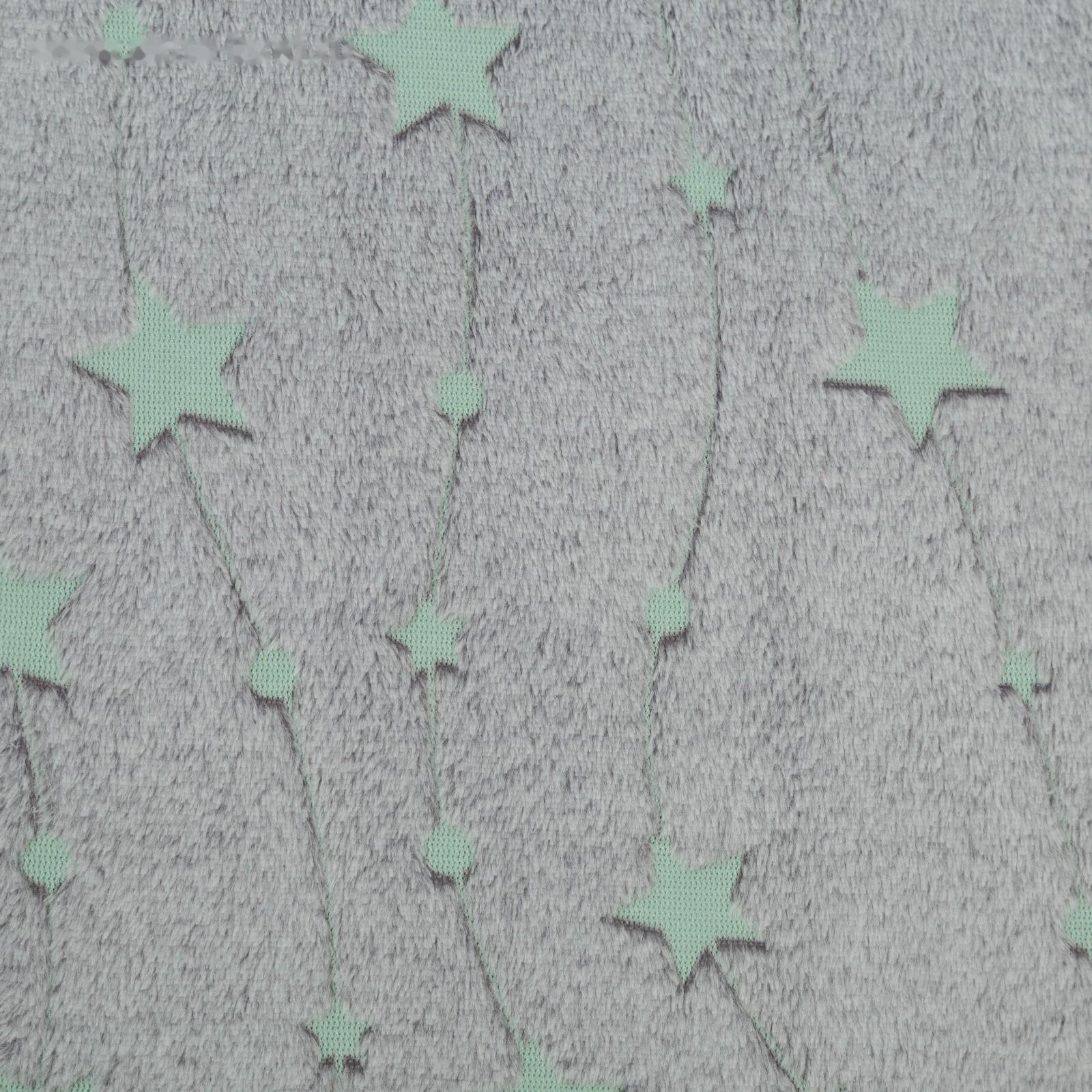 Плед светящийся 180х200 см «Звёзды», велсофт 260г/м