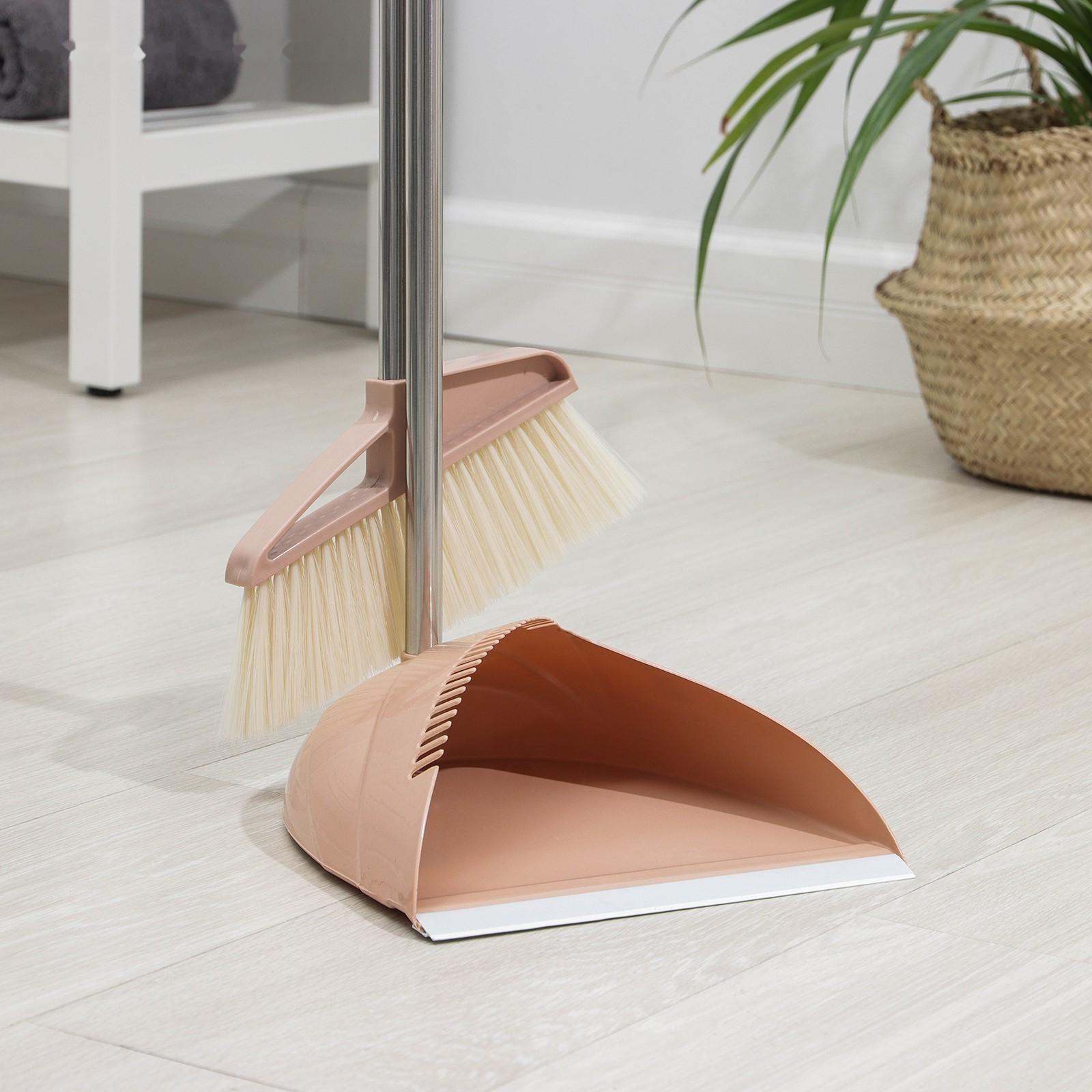 Щётка с совком Доляна: щётка 23×88 см, совок 26×26×73 см, цвет МИКС