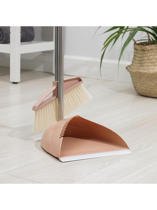 Щётка с совком Доляна: щётка 23×88 см, совок 26×26×73 см, цвет МИКС