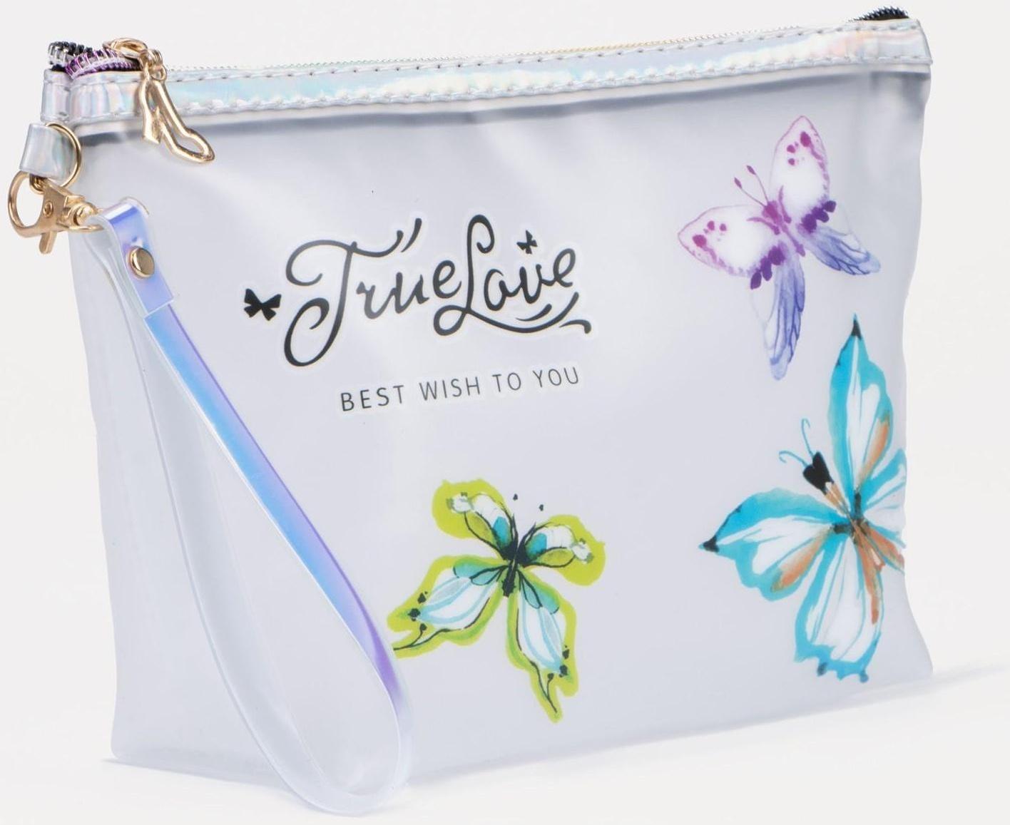 Косметичка на молнии, цвет прозрачный