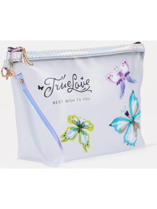 Косметичка на молнии, цвет прозрачный